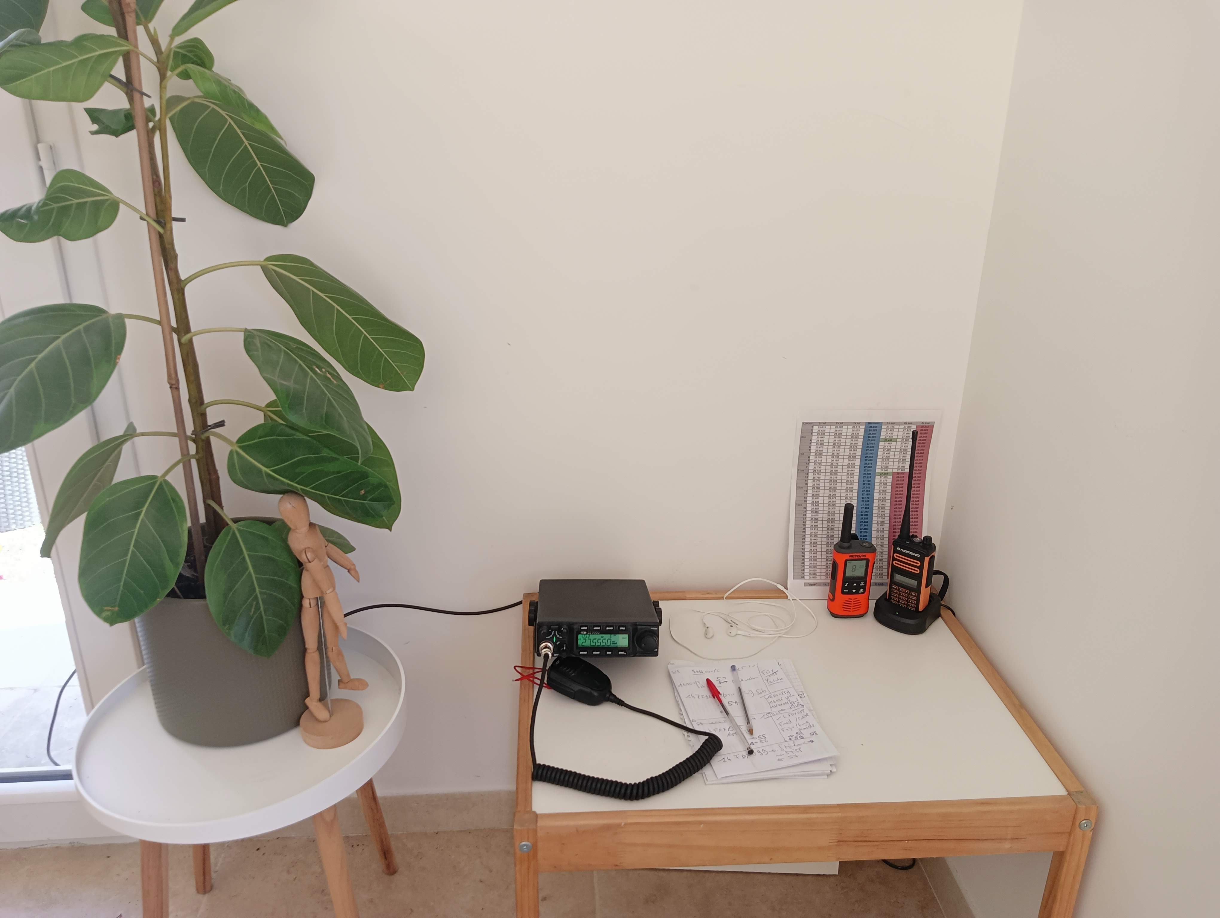 La station précédente, mais de haut. Avec une plante.