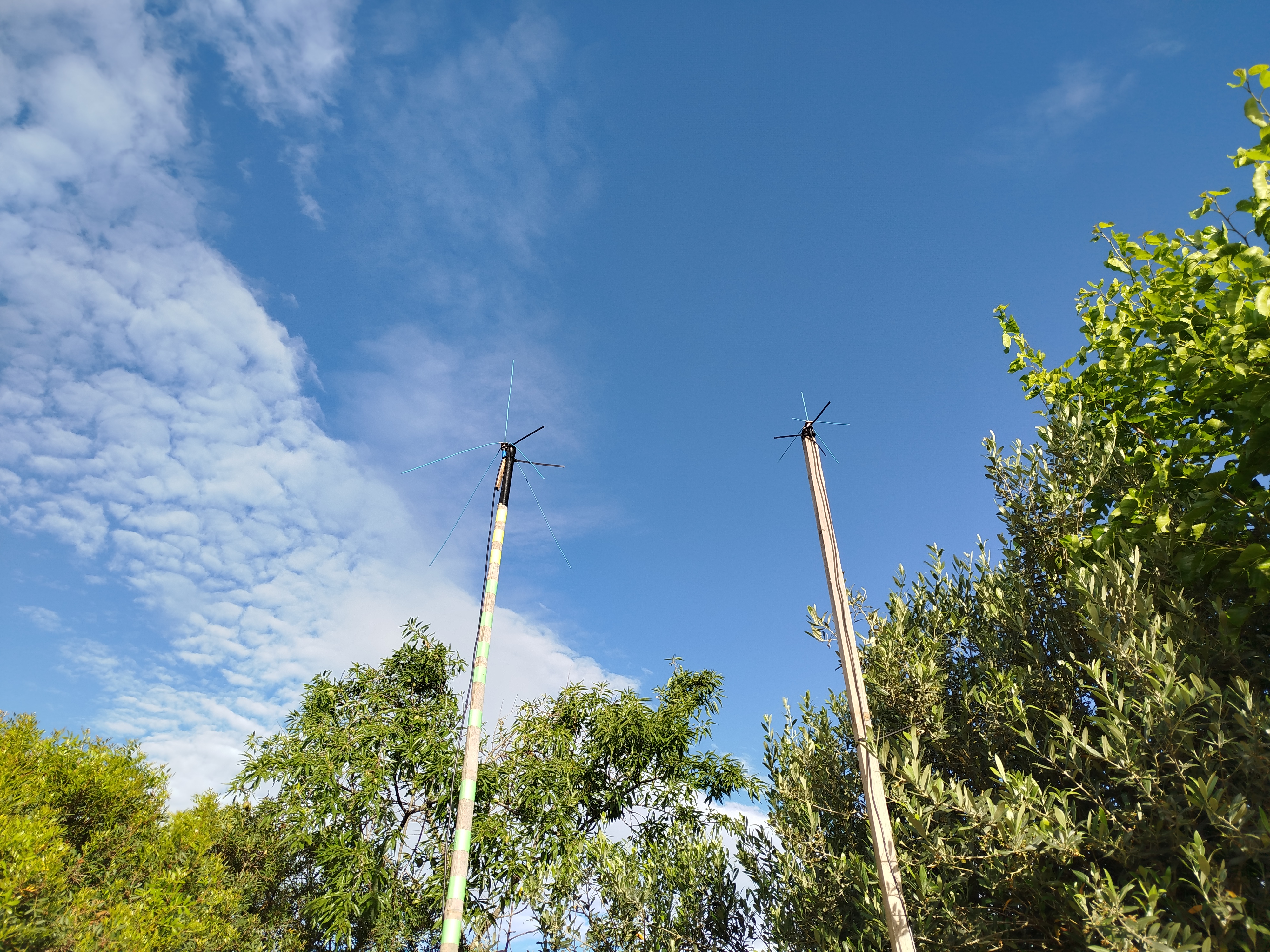 Antennes sur leur mâts